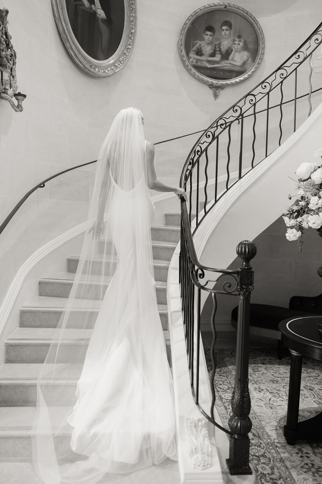 Bride on the stairs